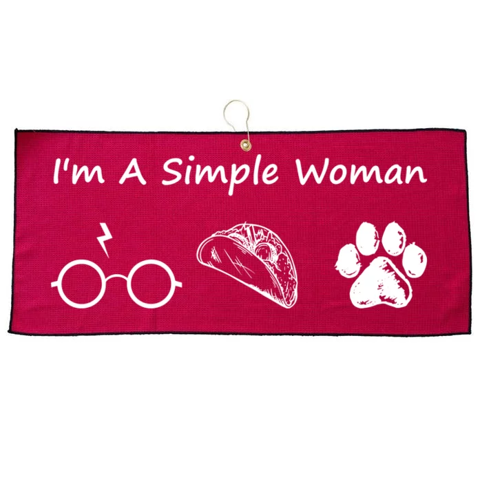 IM A Simple Woman Large Microfiber Waffle Golf Towel