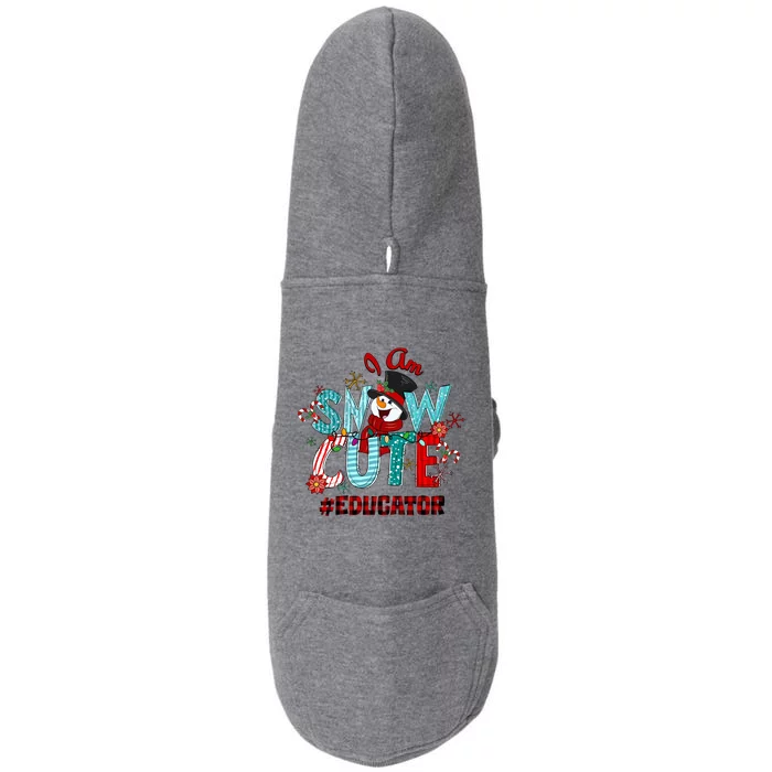 I Am Snow Cute Christmas Snow Funny Educator Meaningful Gift Doggie 3-End Fleece Hoodie