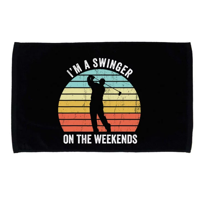 I'm A Swinger On The Weekends Golf Sexual Innuendo Microfiber Hand Towel