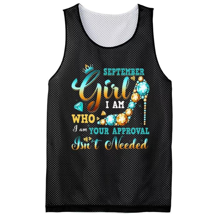 I'm A September Birthday I Am Who I Am Gifts Mesh Reversible Basketball Jersey Tank