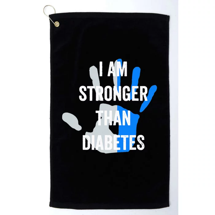 I am stronger than diabetes - cute Type one diabetes Platinum Collection Golf Towel