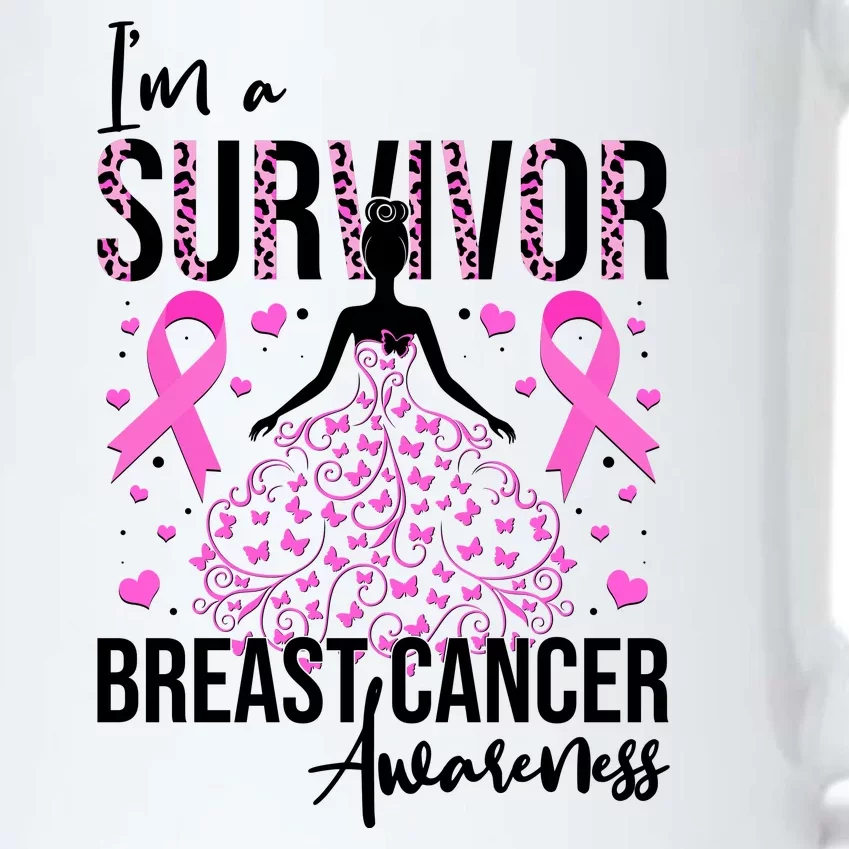 I'm A Survivor Breast Cancer Awareness Black Color Changing Mug