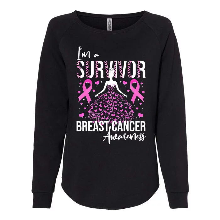 I'm A Survivor Breast Cancer Awareness Womens California Wash Sweatshirt