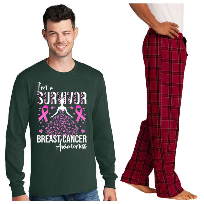 I'm A Survivor Breast Cancer Awareness Long Sleeve Pajama Set