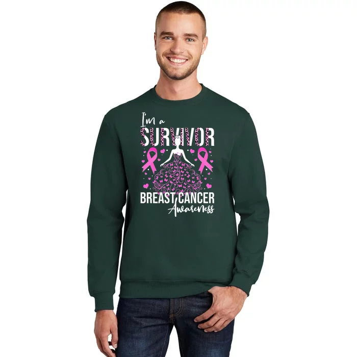 I'm A Survivor Breast Cancer Awareness Tall Sweatshirt