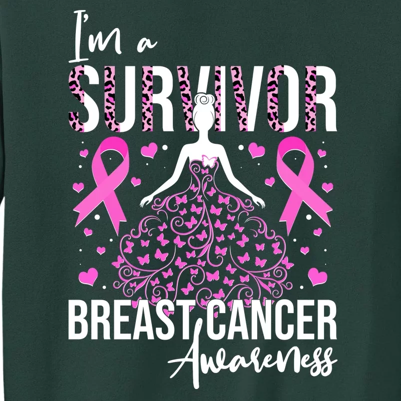 I'm A Survivor Breast Cancer Awareness Tall Sweatshirt