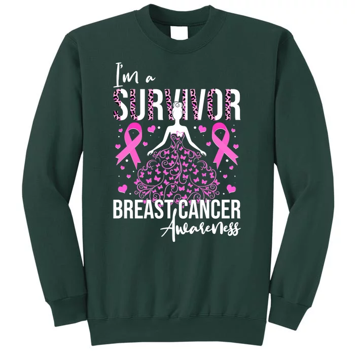 I'm A Survivor Breast Cancer Awareness Tall Sweatshirt