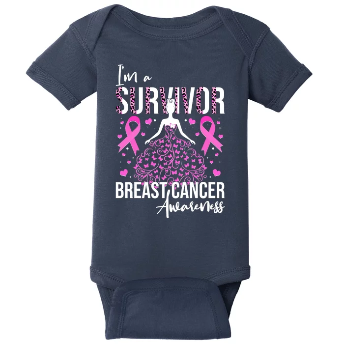 I'm A Survivor Breast Cancer Awareness Baby Bodysuit