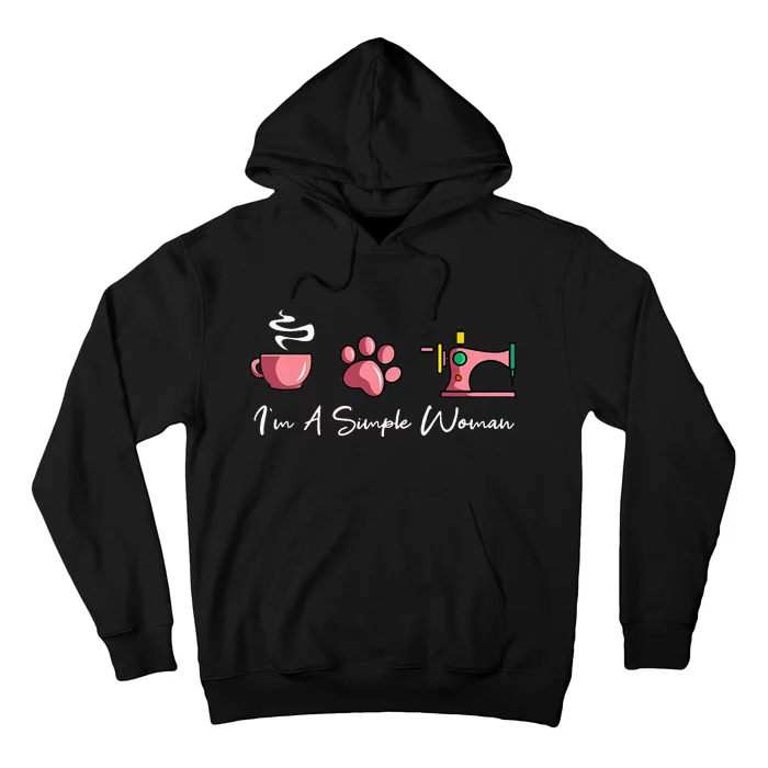 Im A Simple Woman Sewing Machine Womens Day Hoodie