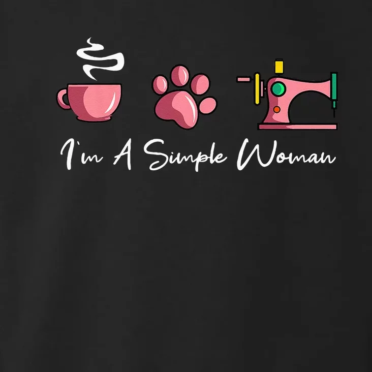 Im A Simple Woman Sewing Machine Womens Day Toddler Hoodie