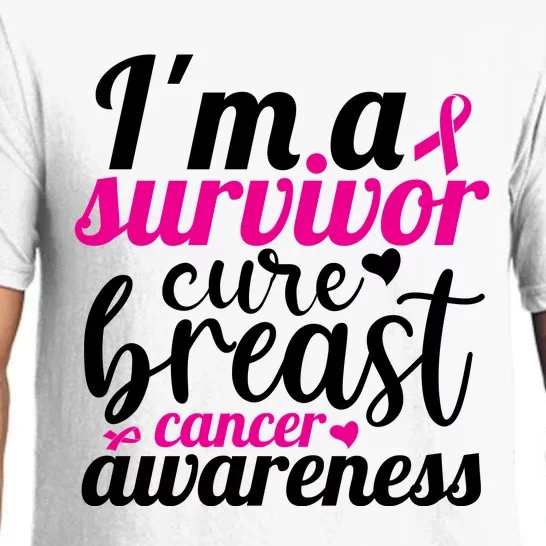 I'm A Survivor Cure Breast Cancer Awareness Pajama Set