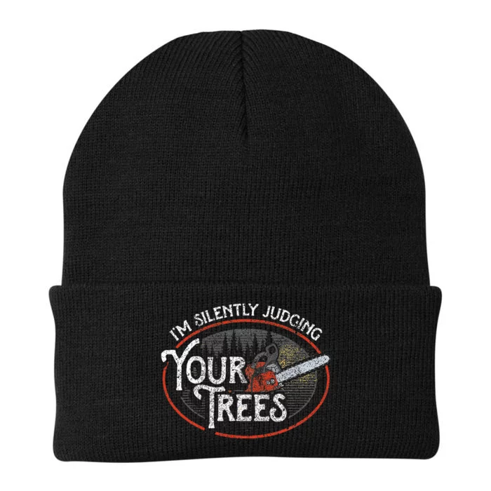 I Am Silently Judging Your Trees Arborist Tree Climbing Knit Cap Winter Beanie