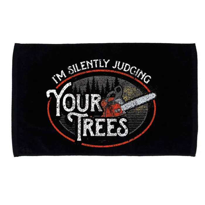 I Am Silently Judging Your Trees Arborist Tree Climbing Microfiber Hand Towel