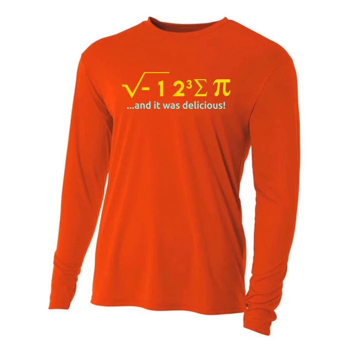 I Ate Some Pie And It Was Delicious Funny Nerd Math Genius Gift Cooling Performance Long Sleeve Crew