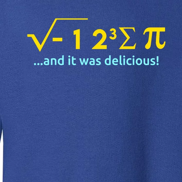 I Ate Some Pie And It Was Delicious Funny Nerd Math Genius Gift Toddler Sweatshirt