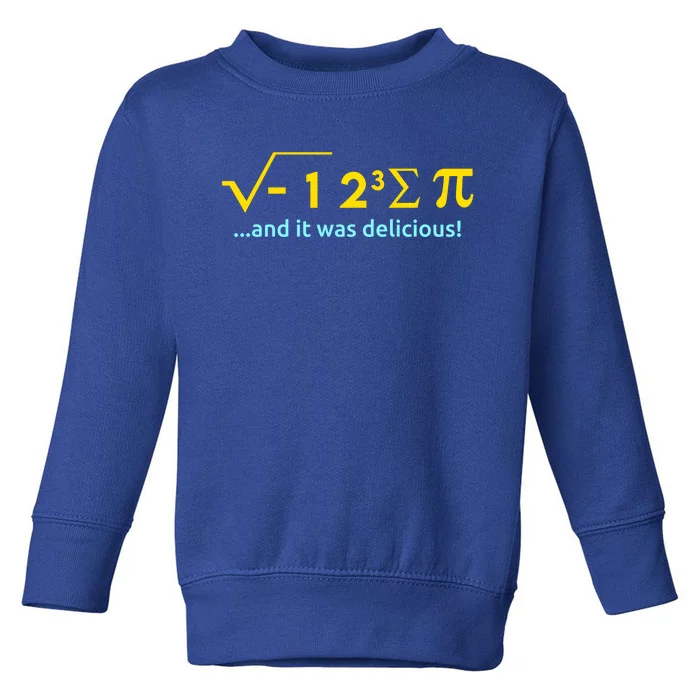 I Ate Some Pie And It Was Delicious Funny Nerd Math Genius Gift Toddler Sweatshirt