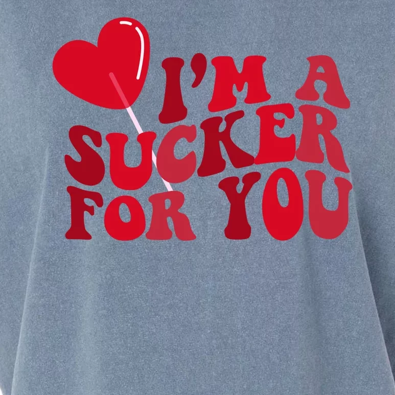 Im A Sucker For You Valentines Day Gift Retro Garment-Dyed Women's Muscle Tee