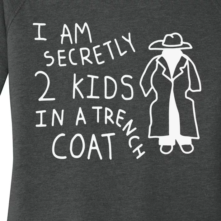 I Am Secretly 2 Kids In A Trench Coat Women's Perfect Tri Tunic Long Sleeve Shirt