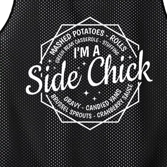 IM A Side Chick Funny Thanksgiving Quotes Fall Autumn Women Mesh Reversible Basketball Jersey Tank