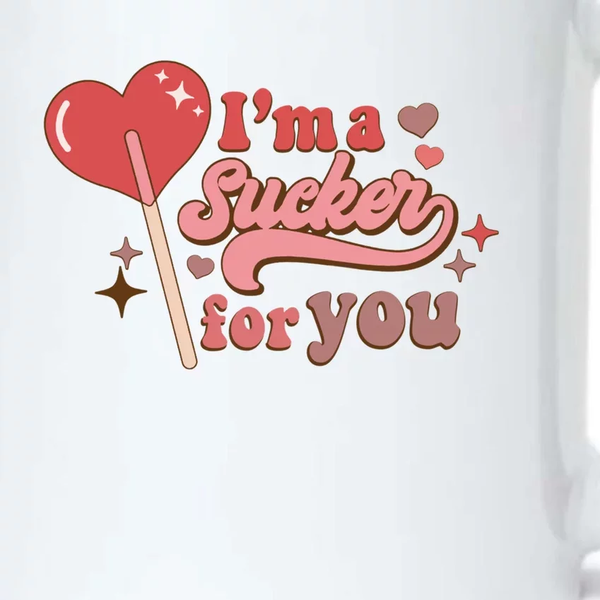 I’m A Sucker For You Funny Lollipop Valentine’s Day Gift Black Color Changing Mug