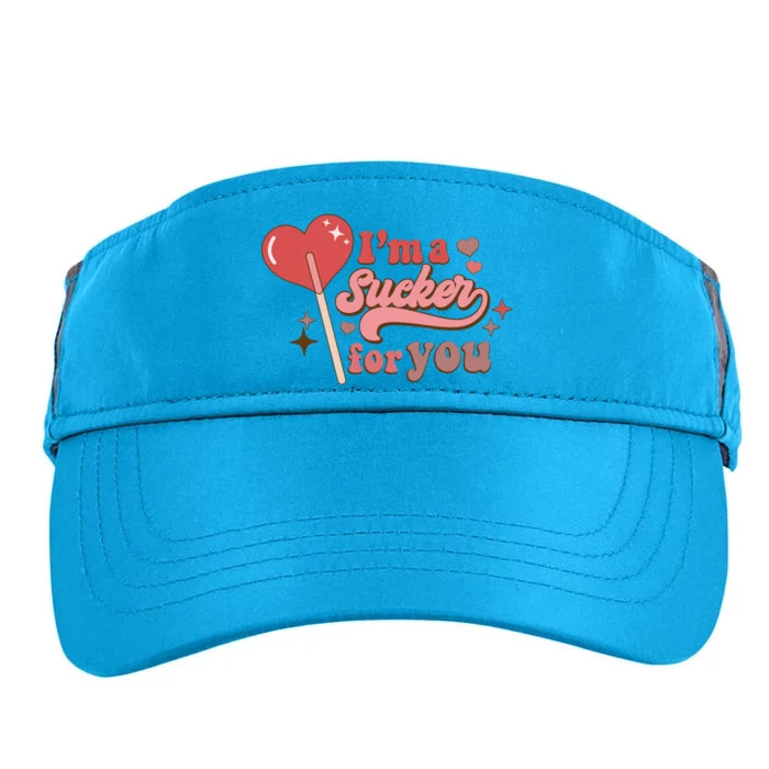 I’m A Sucker For You Funny Lollipop Valentine’s Day Gift Adult Drive Performance Visor