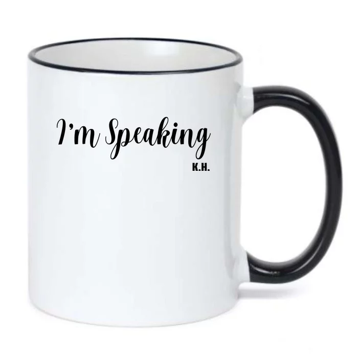 I Am Speaking Kamala Harris Black Color Changing Mug