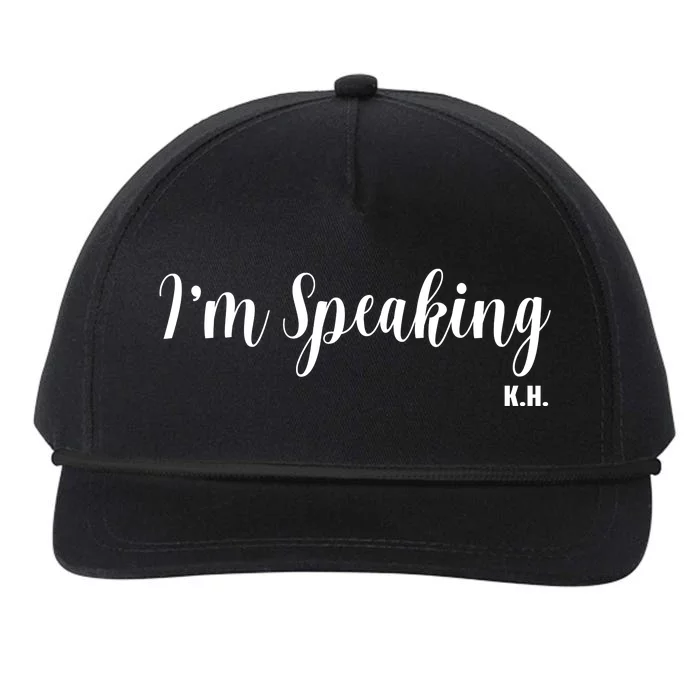 I Am Speaking Kamala Harris Snapback Five-Panel Rope Hat