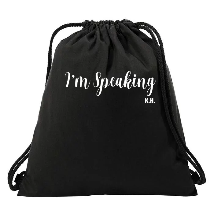 I Am Speaking Kamala Harris Drawstring Bag