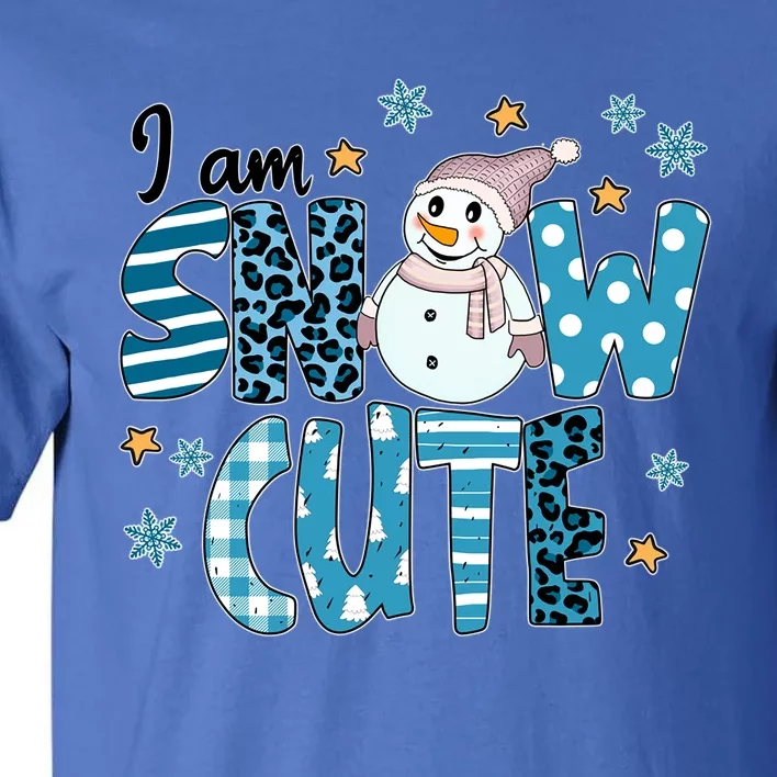 I Am Snow Cute Leopard Blue Winter Christmas Great Gift Tall T-Shirt