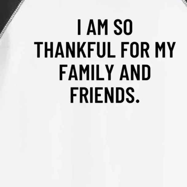 I Am So Thankful For My Family And Friends Gift Toddler Fine Jersey T-Shirt