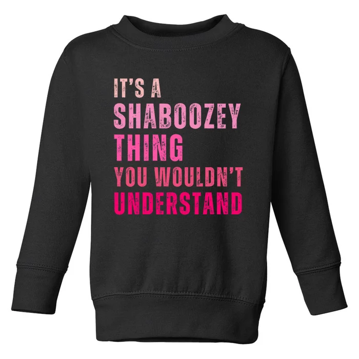 ItS A Shaboozey Thing You WouldnT Understand Shaboozey Toddler Sweatshirt