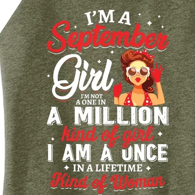 Im A September Girl Birthday Gifts Women’s Perfect Tri Rocker Tank