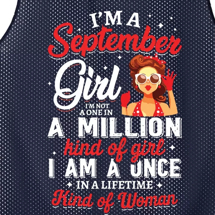 Im A September Girl Birthday Gifts Mesh Reversible Basketball Jersey Tank