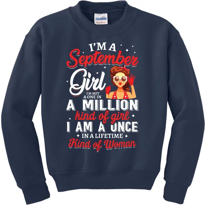 Im A September Girl Birthday Gifts Kids Sweatshirt