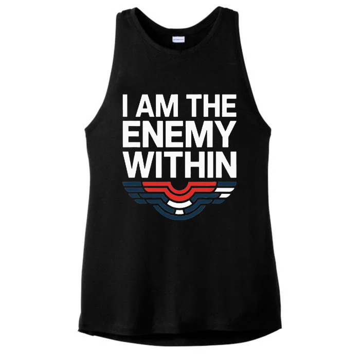 I Am The Enemy Within Ladies Tri-Blend Wicking Tank