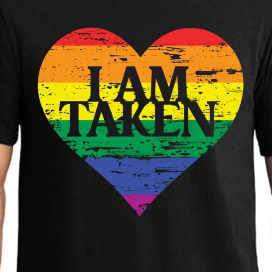 I Am Taken Lgbtq+ Flag Valentine´s Day Cute Lesbian Gift Pajama Set