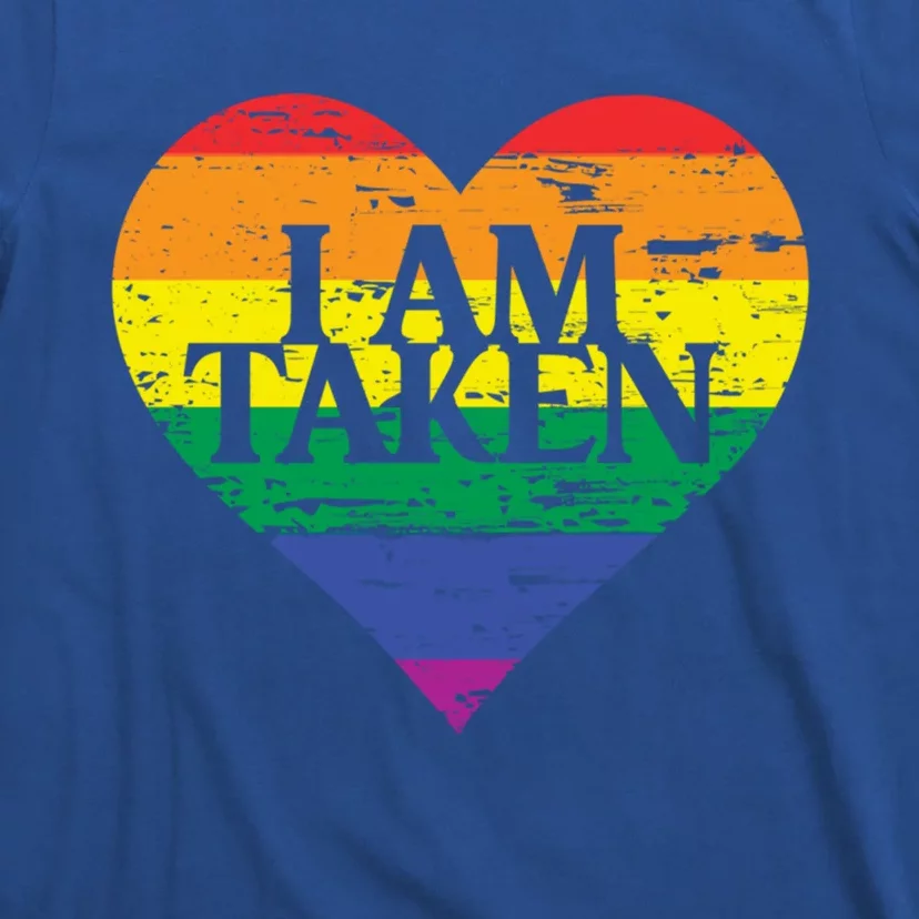 I Am Taken Lgbtq+ Flag Valentine´s Day Cute Lesbian Gift T-Shirt