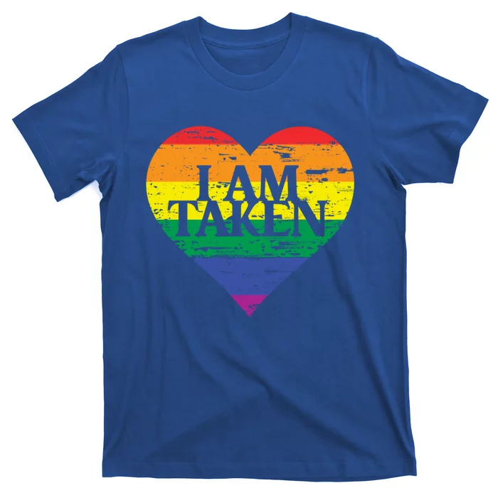 I Am Taken Lgbtq+ Flag Valentine´s Day Cute Lesbian Gift T-Shirt