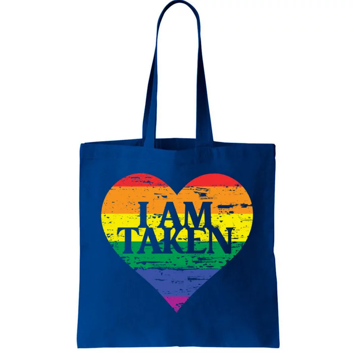 I Am Taken Lgbtq+ Flag Valentine´s Day Cute Lesbian Gift Tote Bag