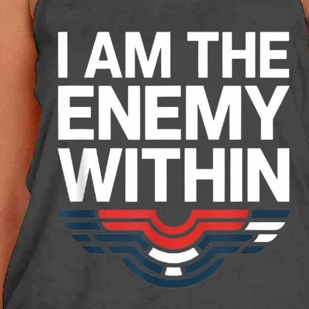 I Am The Enemy Within Women's Knotted Racerback Tank