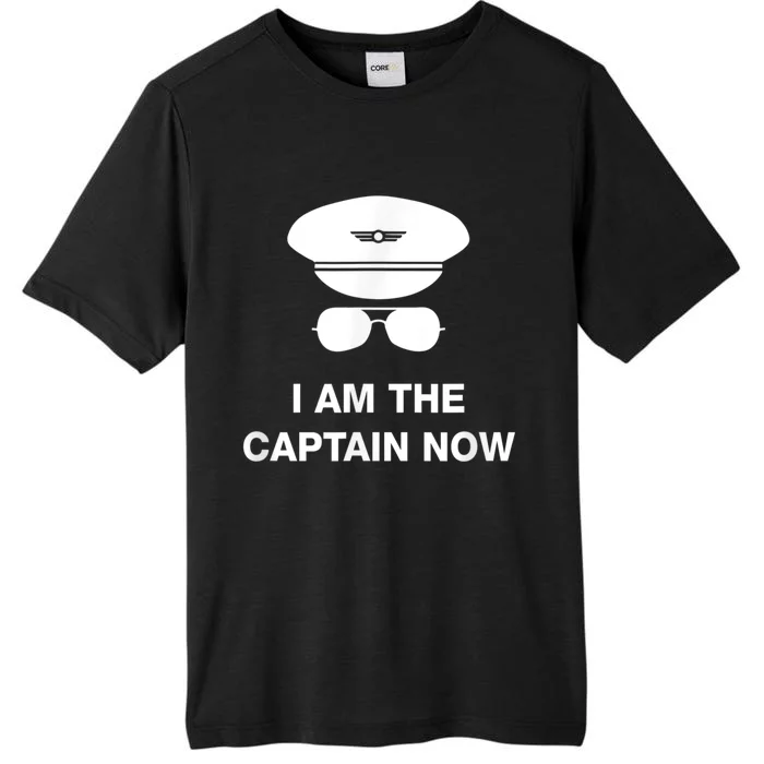 I Am The Captain Now Funny Pilot ChromaSoft Performance T-Shirt