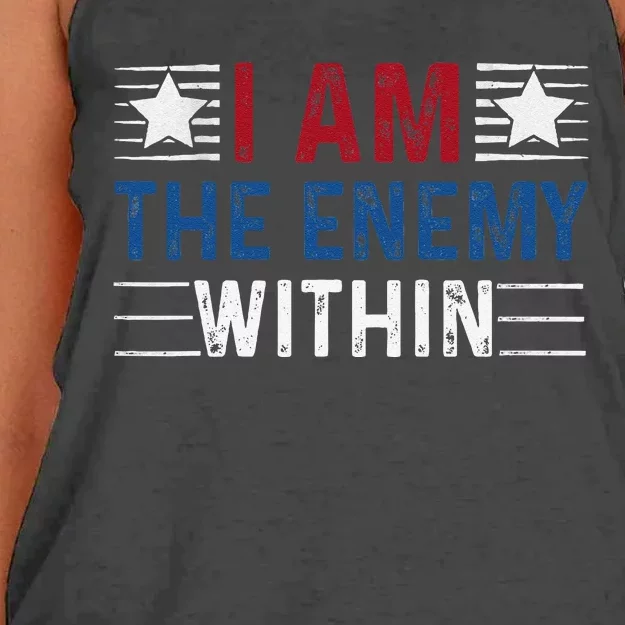 I Am The Enemy Within Women's Knotted Racerback Tank