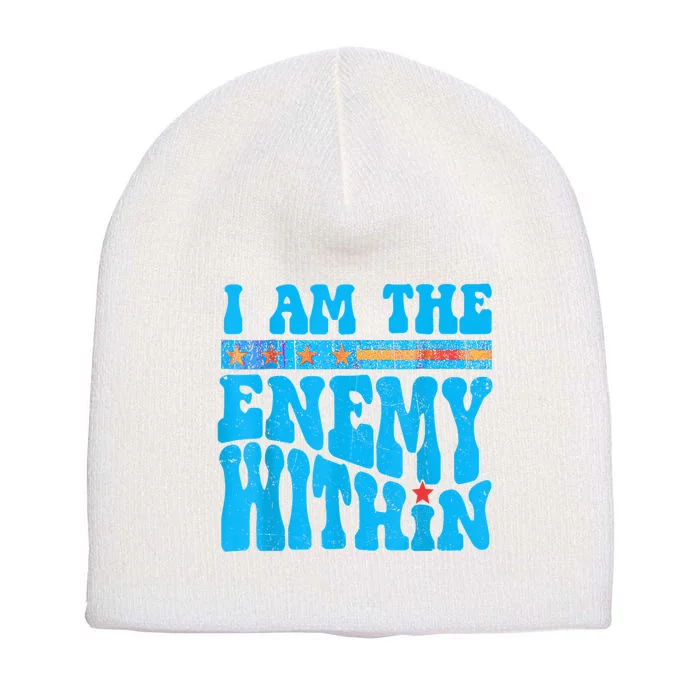 I Am The Enemy Within I Am The Enemy Within America Short Acrylic Beanie