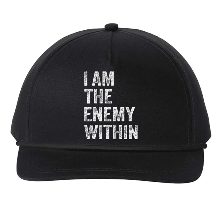 I Am The Enemy Within Snapback Five-Panel Rope Hat