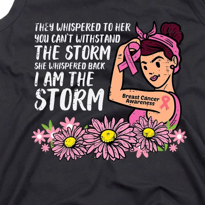 I Am The Storm Rosie Riveter Breast Cancer Awareness Tank Top