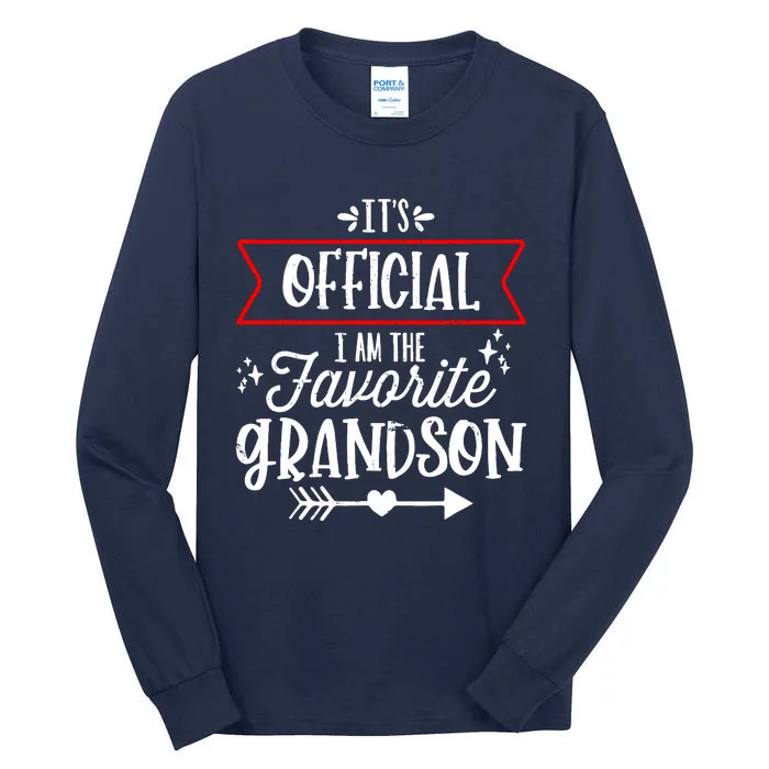 I Am The Favorite Grandson Grandpa Grandma Tall Long Sleeve T-Shirt