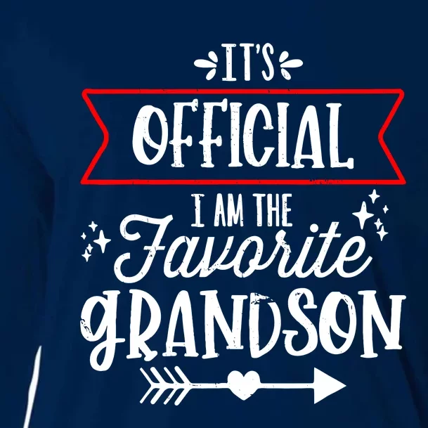 I Am The Favorite Grandson Grandpa Grandma Cooling Performance Long Sleeve Crew