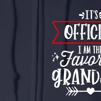 I Am The Favorite Grandson Grandpa Grandma Full Zip Hoodie