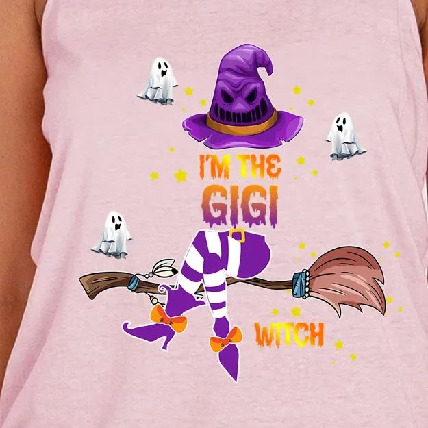 I Am The Gigi Witch Grandma Gift Women's Knotted Racerback Tank