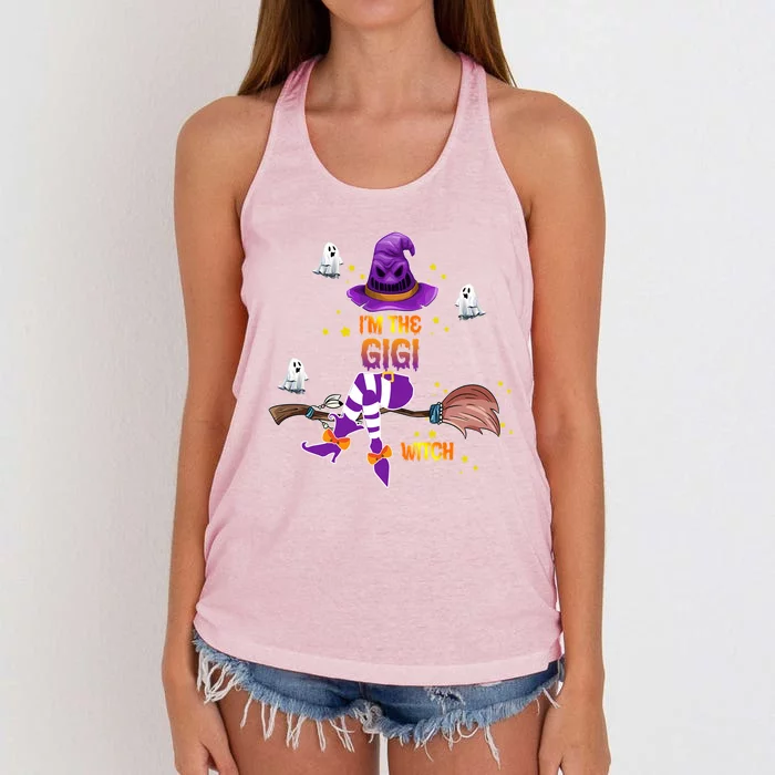 I Am The Gigi Witch Grandma Gift Women's Knotted Racerback Tank